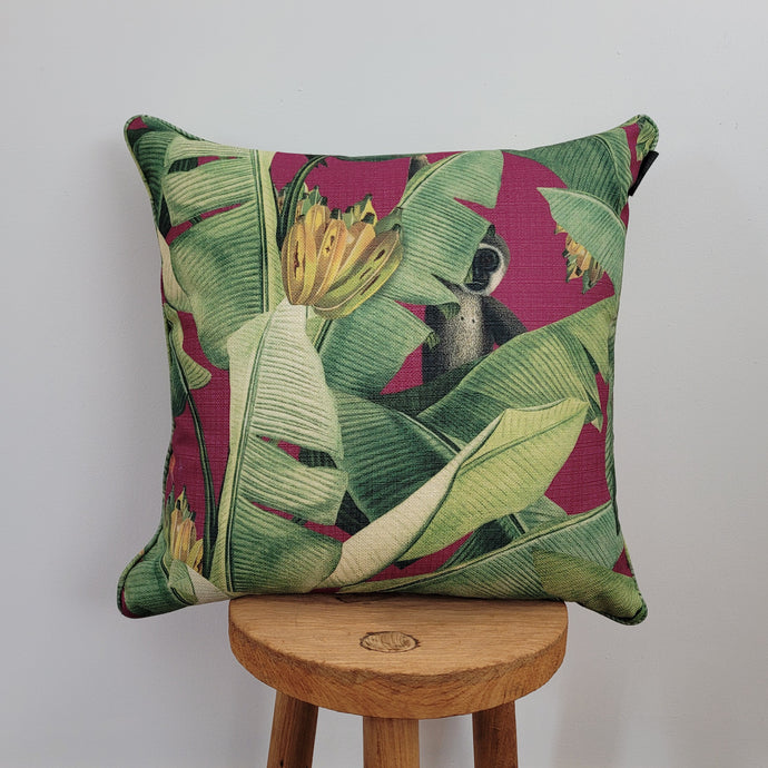 Tropical Berry Monkey Outdoor Cushion Cover