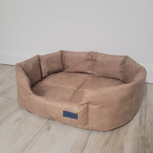 Luxurious High Quality Vegan Faux Leather Pet Bed + LEATHER UNDERSIDE