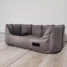 Luxurious High Quality Vegan Faux Leather Pet Bed + LEATHER UNDERSIDE