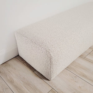 Quality Beige Boucle Ottoman