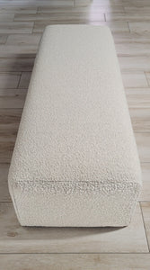 Quality Beige Boucle Ottoman