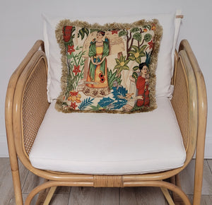 Frida Kahlo Fringe Cushion Cover - ONE LEFT - 45x45cm