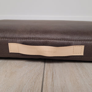 **SALE** Chocolate Vegan Leather Pet Bed Mattress