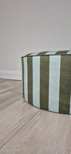 Large Round Summer Stripe Ottoman