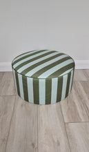 Large Round Summer Stripe Ottoman