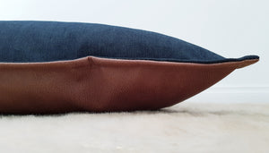 Vegan Leather & Denim Pet Bed