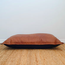 Vegan Leather & Denim Pet Bed