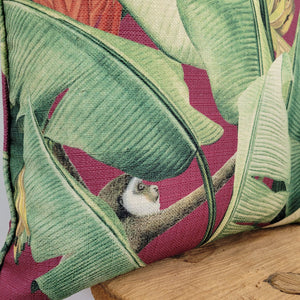 Tropical Berry Monkey Outdoor Cushion Cover