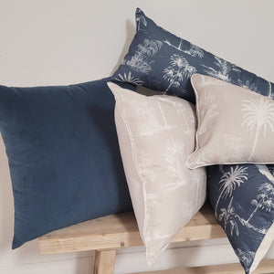 Island Indigo Palm Tree Indoor Cushion Cover