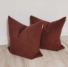 Luxe Bouclé Rust Earth Cushion Cover