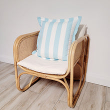 Brand New Natural Bamboo Rattan Arm Chair - Includes Stripe Cushion