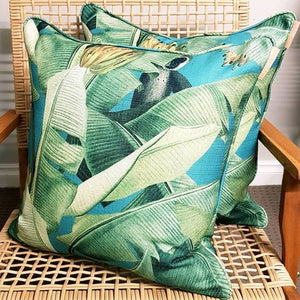 Tropical Aqua Monkey Outdoor Cushion Cover